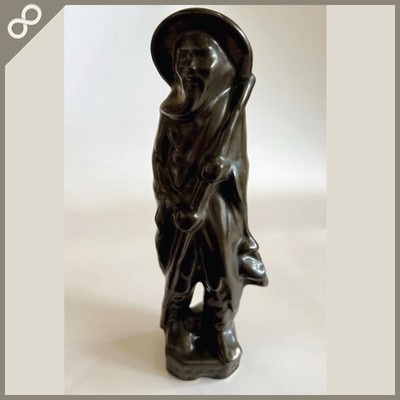 VTG 1980 Chinese Figurine IS Mark  | Modern Asian Minimalist Ceramic Statue 11 