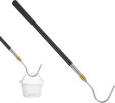 Pool Skimmer Basket Hook Extendable Pool Filter Skimmer Handle 61.6 Inch Swimmin