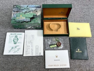 Rolex Uhrenbox Gehäuse Grün Leder Holz Tag Booklet Link für 116264 68.00.08