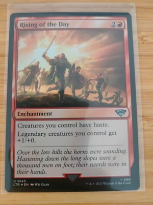 MTG Rising of the Day (FOIL) 0145 Herr der Ringe M/NM Kostenloser Versand UK P&P