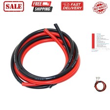 10 Gauge Silicone Wire 10 ft red and 10 ft Black Flexible 10 AWG Stranded Tin...