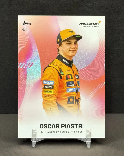 2025 Topps McLaren Racing Formula 1 F1 OSCAR PIASTRI Red Foil /5 SP