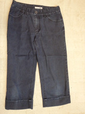 Chicos Platinum Womens Capri Pants Size 1 Blue Jeans Pockets