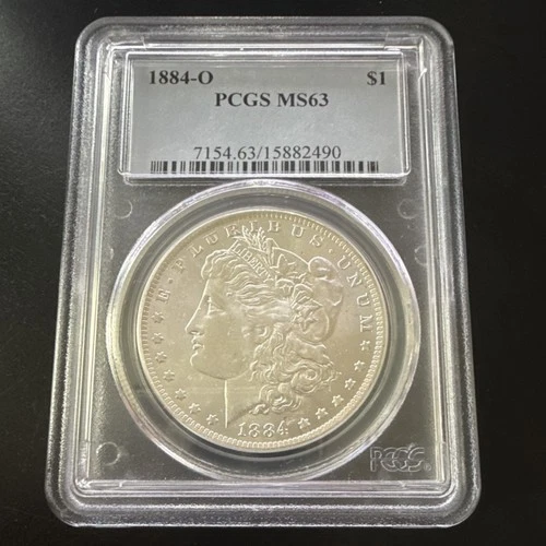 1884 Morgan Dollar Silver $1 Coin New Orleans PCGS MS63