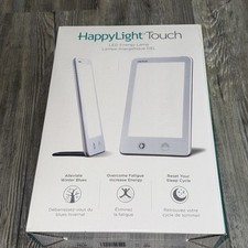 Verilux HappyLight Touch UV-Free LED Therapy Lamp Bright White Light Open Box