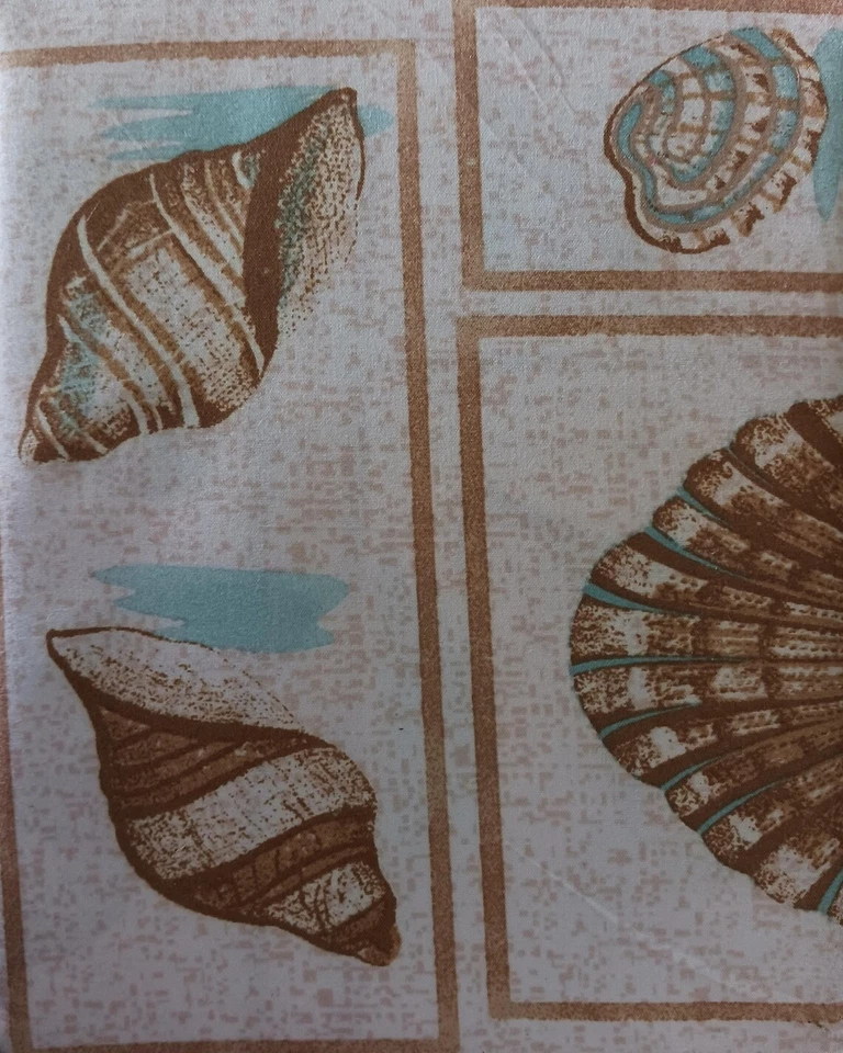 Cortina de ducha de tela Seashells (#EBRTR-9399) Foto 3 de 3