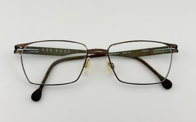 Red Rose 6203 Leonardo Titanium Eyeglasses JAPAN, 54-17-145, Brown - FRAME ONLY