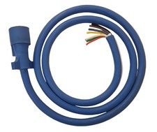 Arctic Blue 7 Way Trailer Cord Cold 6 Weather Wire Brass Connectors Plug
