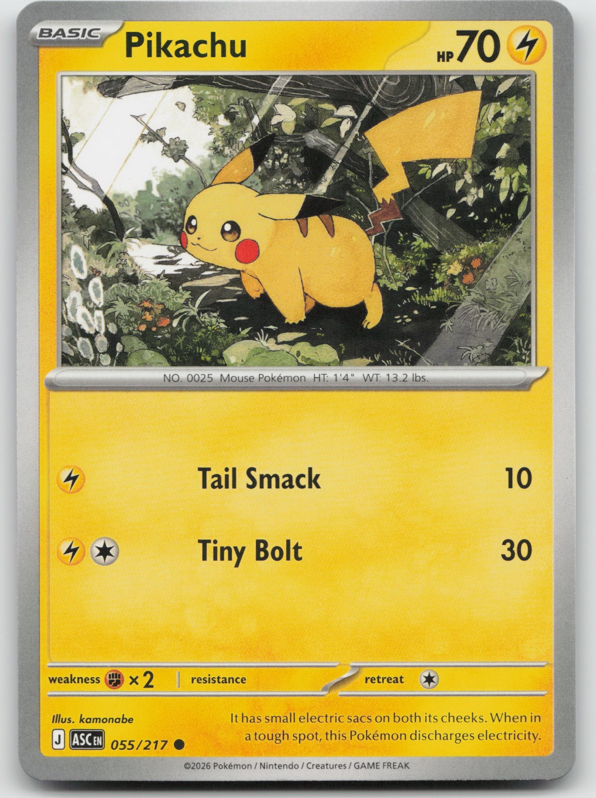 Pikachu Common Normal ME: Ascended Heroes 055/217 NM