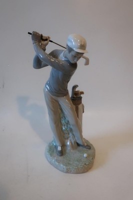 Mens Lladró Porcelain Figurine Retired Male Golfer 11.2