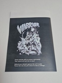 Warrior Vectrex Game with Custom Box and Overlay (Clear Cart)
