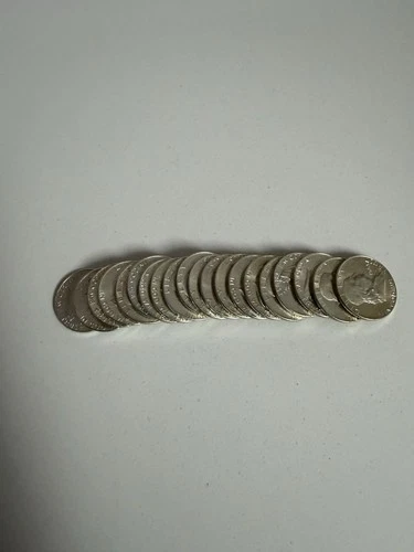 20 BU Franklin Half Dollars. Uncirculated.