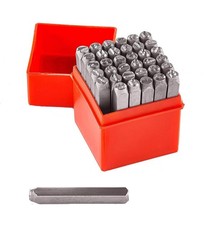 36 Pcs Steel Metal Number and Letter Alphabet ID Stamping Punch Tool Set