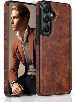 Samsung Galaxy S26 Case, Premium Leather Vintage Style, Slim Business PU Cover