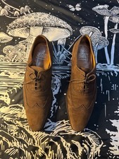crockett jones brogue brown shoes - size 10.5 E