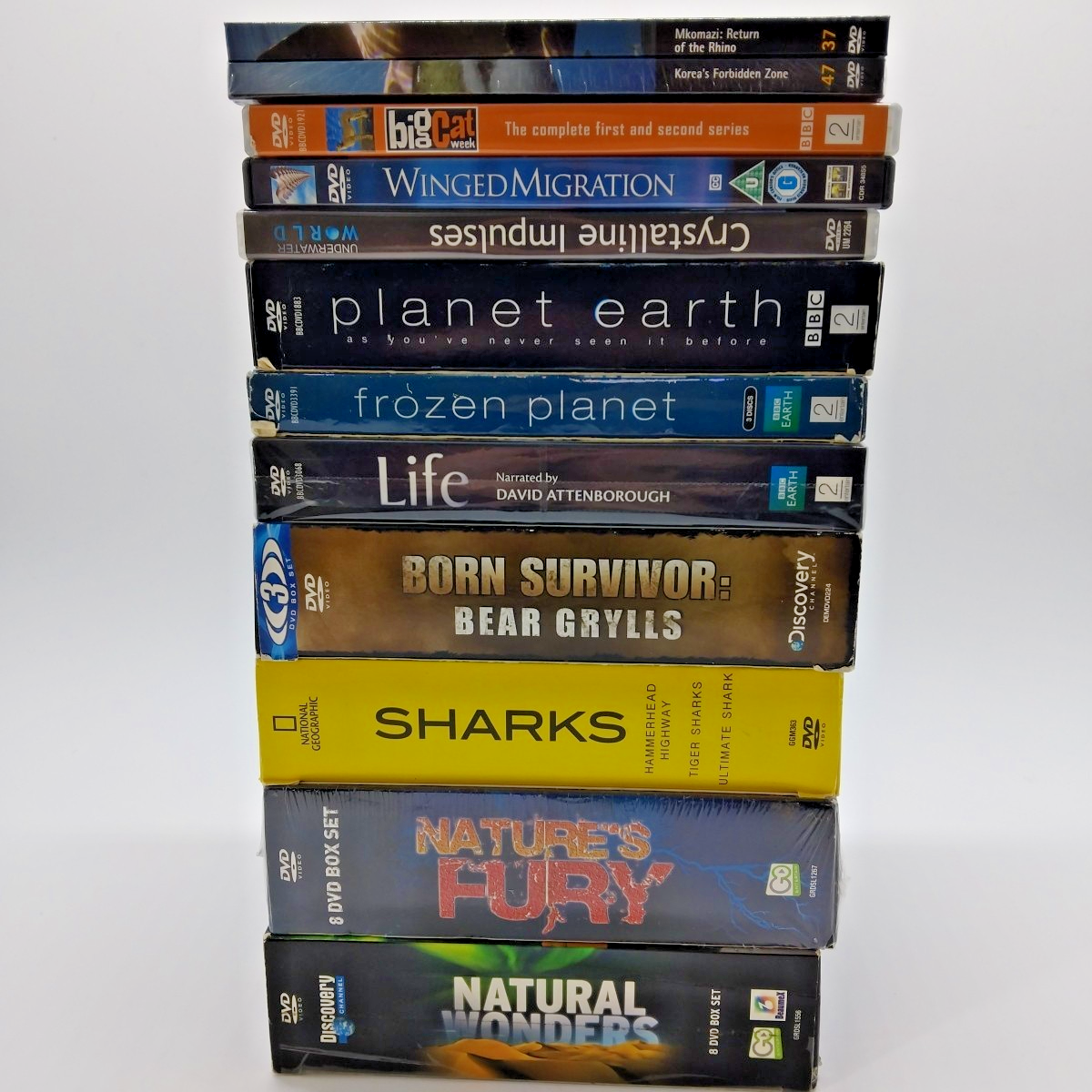 DVD Boxsets Job Lot - NatGeo, BBC Earth, Discovery Channel, Grylls/Attenborough