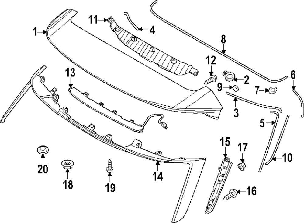 Spoiler lateral para Kia Sorento 2021-2024 (P/N 87212-R5010)