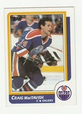 1986-87 TOPPS #178 CRAIG MacTAVISH ROOKIE CARD, OILERS, NRMT. rookie card picture