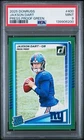 2025 Donruss #400 Jaxson Dart Rated Rookie Press Proof Green SP RC PSA 9 MINT