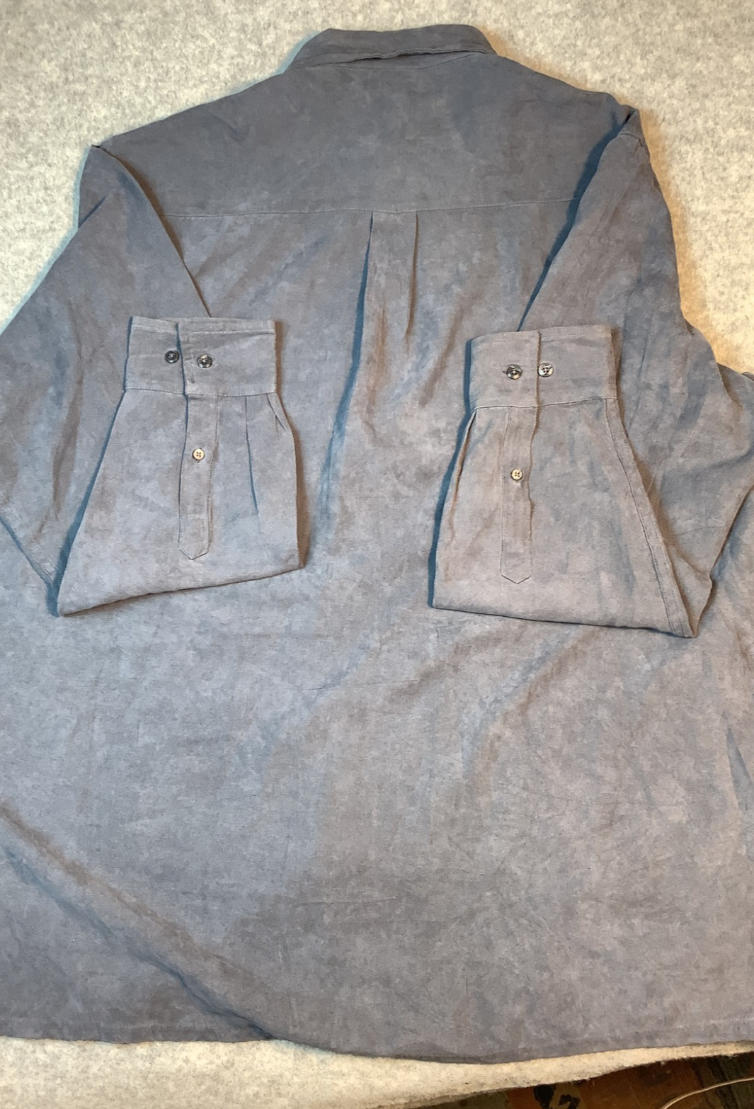 Long Sleeve Soft Faux Suede Apt 9 Shirt Mens Grey Size XL Tall   P16 image 5