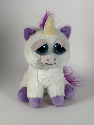Feisty Pets Glenda Glitterpoop White Purple Unicorn 9  Plush Evil Grin 2015