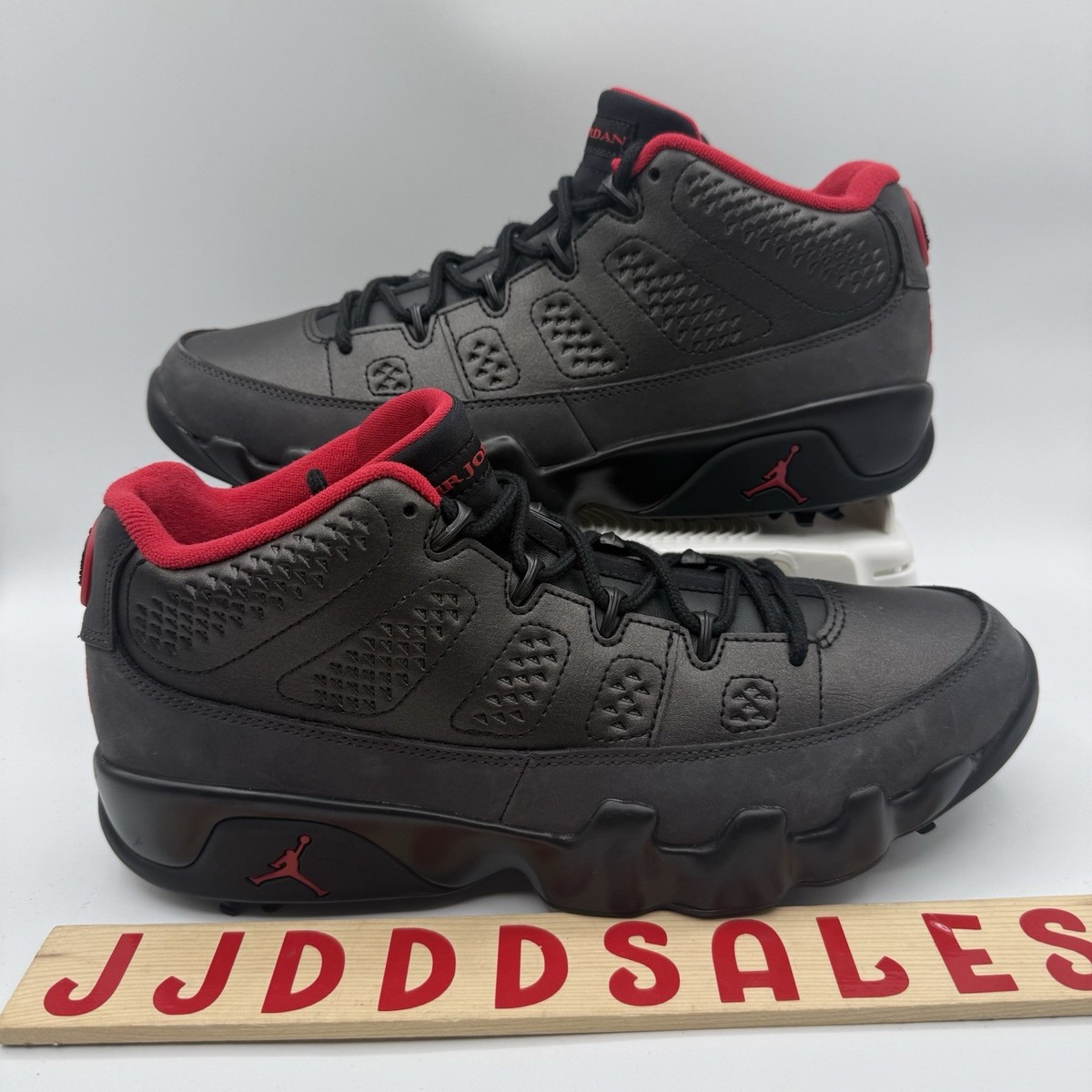 Nike Air Jordan 9 Retro Low Golf Charcoal Black True Red FJ5934