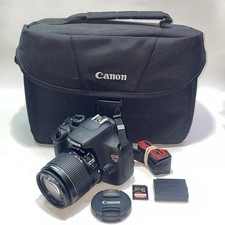 Canon EOS T5 18MP DSLR Camera W/ EF-S 18-55mm Lens Bag Battery 128GB Card Tested