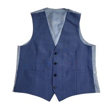 French Connection Waistcoat Blue 2 Pocket Formal Smart Men's L 42"