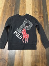 Size S 8 Ralph Lauren Polo Performance Boys Long Sleeve Black/ Red