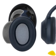 Geekria Protein Leather Ear Pads for Sony WH-1000XM4 Headphones Blue