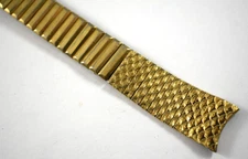 Vintage Kestenmade Fish Scale Ends Gold Filled Top Wrist Watch Band lot.e