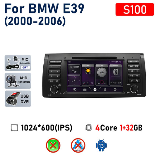 For BMW E39 E53 2000-2006 Android Car Radio Carplay Multimedia Player GPS Screen - Picture 35 of 39