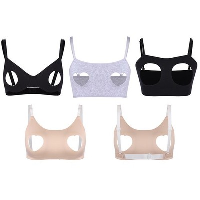 Frauen Bralette Hemd Büstenhalter Ausgeschnittene Becher Balkonett Babydoll BH
