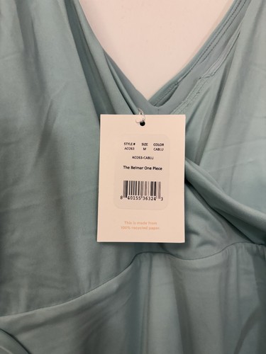 Andie Swim The Belmar Women's M Cabana Blue One Piece Tie Waist Swimsuit NWT - Picture 4 of 4