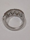 Silvertone Multicolored CZ Cocktail Ring Size 12 With White CZ Accents — photo 3