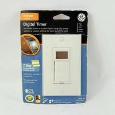 GE Indoor In-Wall Digital Timer 15086 7-Day Programmable NEW Sealed NOS White
