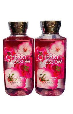 2 Bath & Body Works Cherry Blossom Discontinued Shower Gel Wash 10 oz NOS