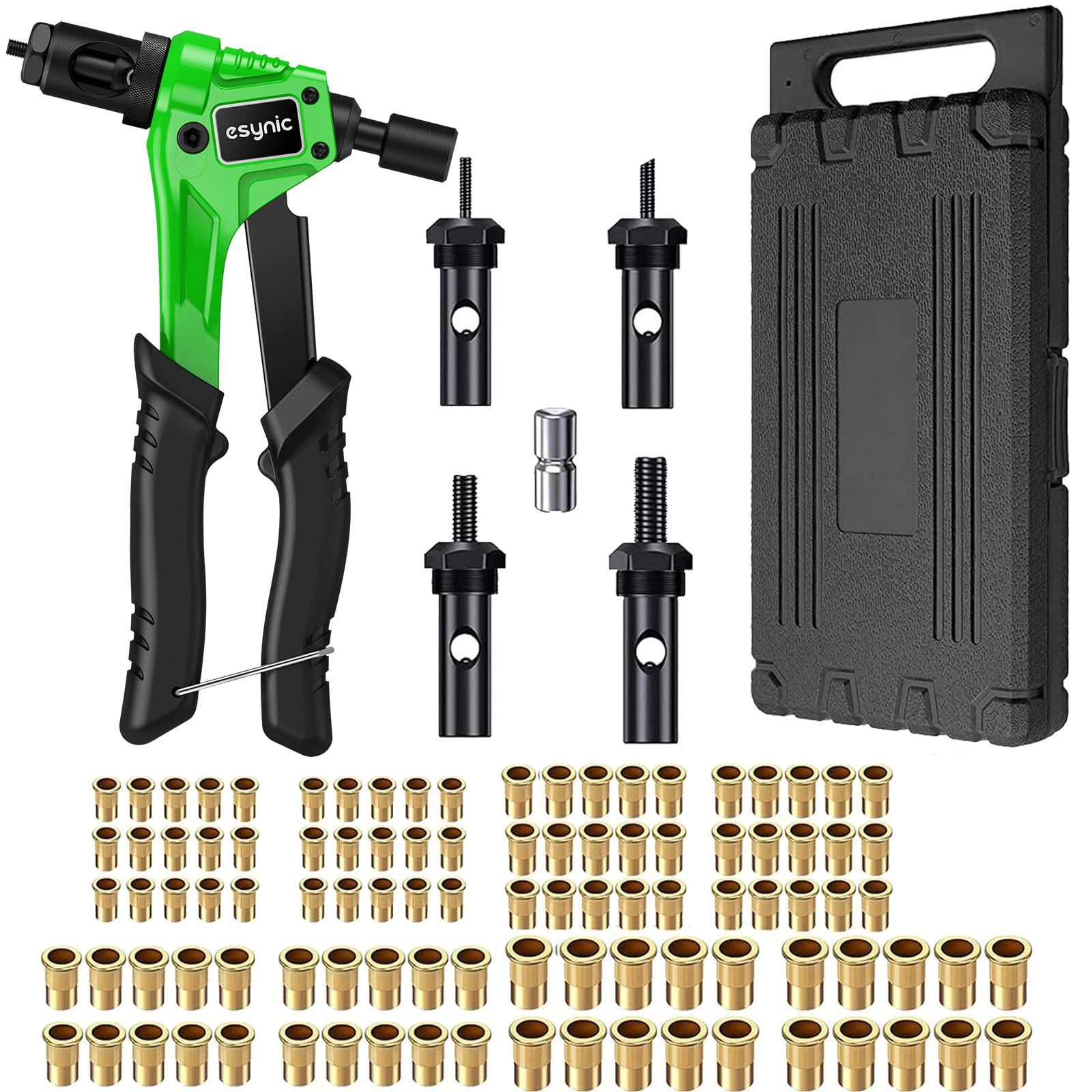 eSynic Rivet Nut Tool Professional Gun 8 Inch Rivnut 8 inch, Green
