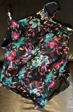 Time  Tru Water Color Bloosom One Piece Swimsuit