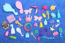 BARBIE ACCESSOIRES BAD S30 BEAUTY KAMM BÜRSTE HAARCLIP FÖN TUBE FLACON KISSEN ÖL