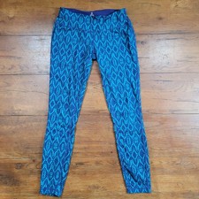 Prana Womens XS Leggings 25" Athleisure Yoga Pants Turqoise Purple