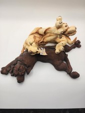 A Breed Apart Chocolate/Yellow Labrador Retriever Resin Figurine Dog #70041