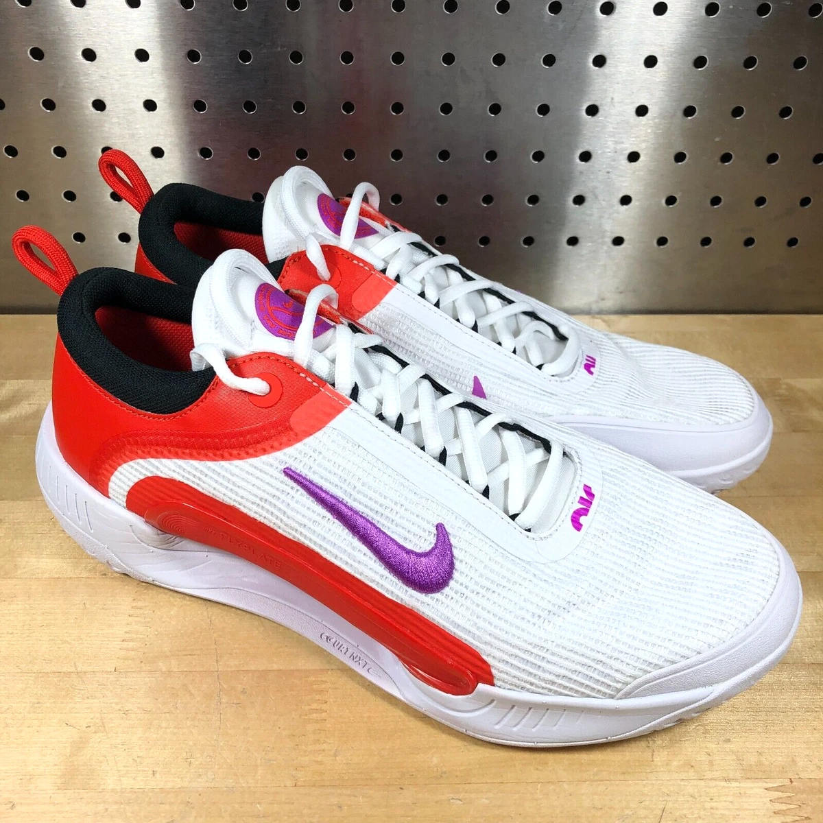 New Nike Court Air Zoom NXT Tennis White Red Sz 10 DV3276-100 | eBay