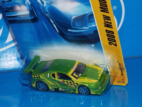 Hot Wheels 2008 New Models #30 Amazoom Green & Yellow - Picture 2 of 2