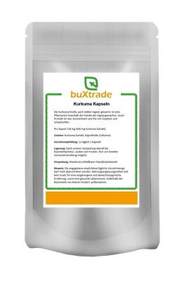  Kurkuma Kapseln | Extrakt | Knolle | Curcuma Caps | Buxtrade | Vers.Mengen