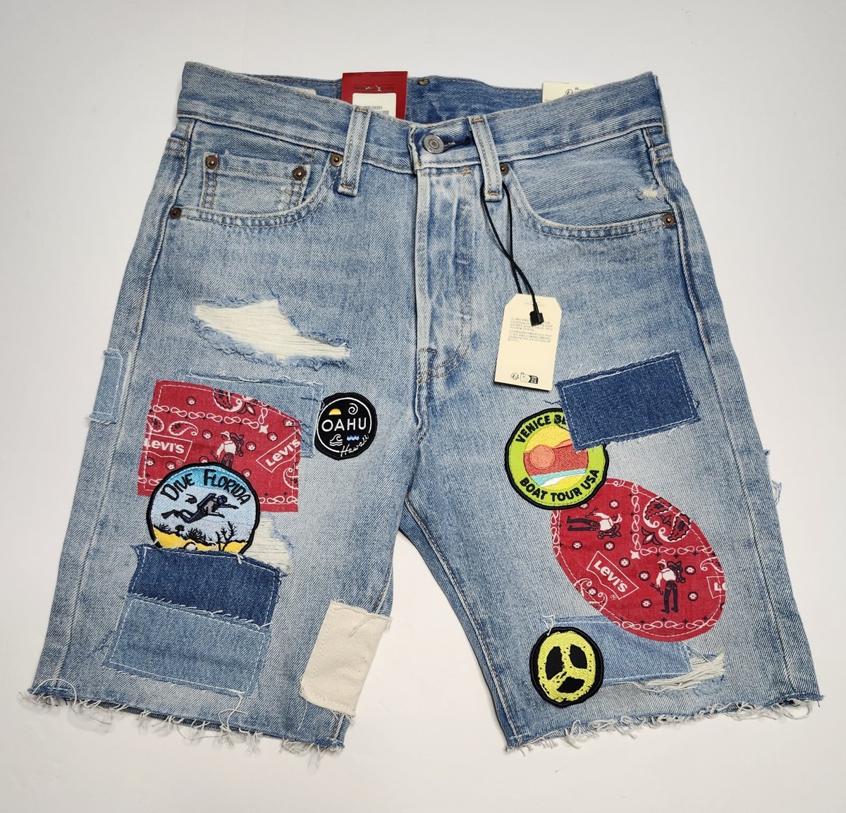 Levi's 501 Originals 150th Anniversary Rip & Repair Patchwork