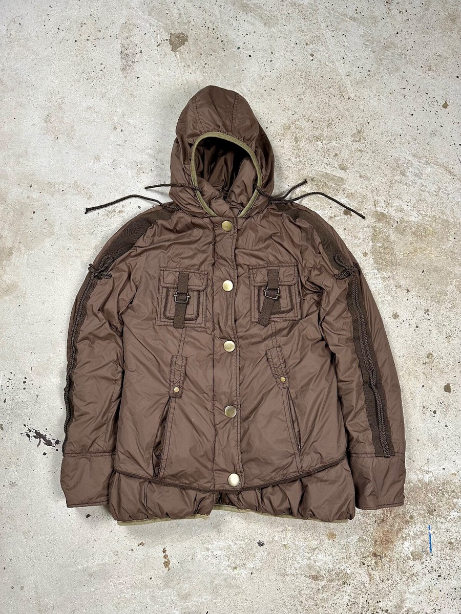 Vintage Y2K Bondage Utility Hooded Brown Jacket archive rare | eBay