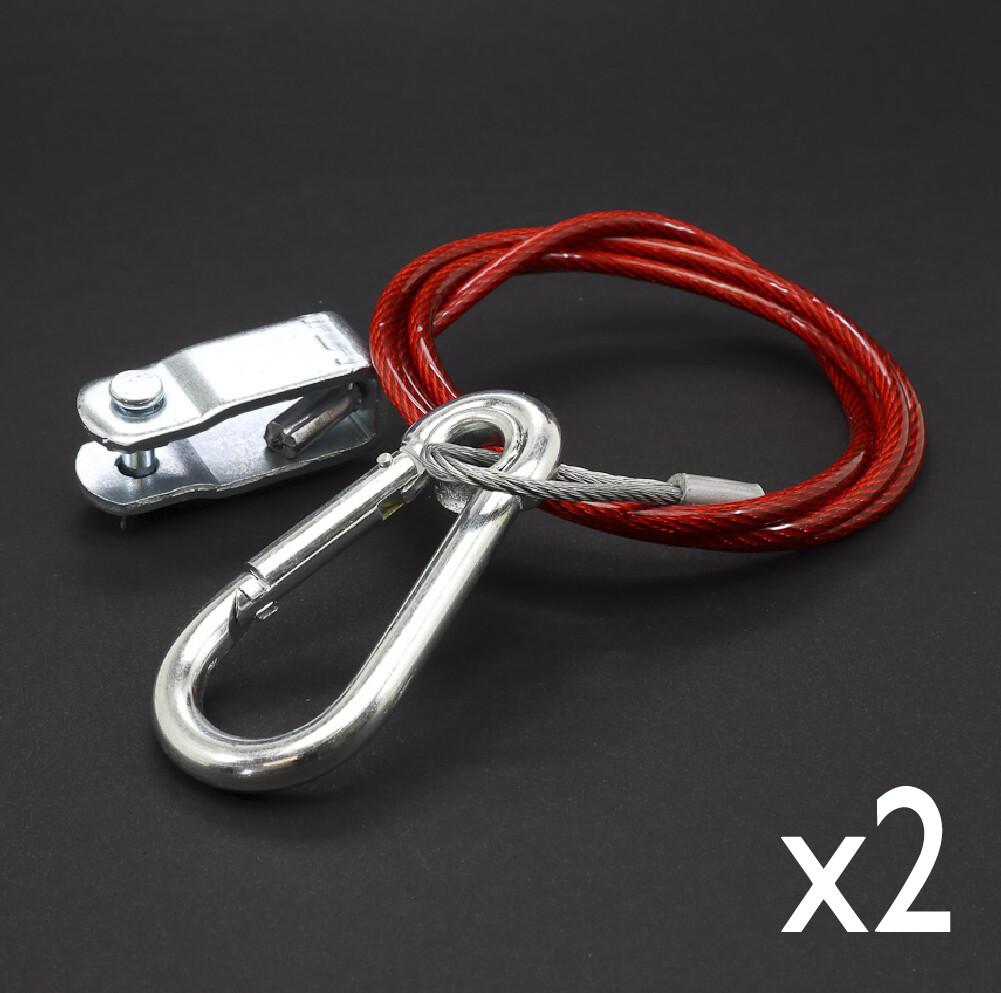 2x Safety Breakaway Cable w/ Fork & Clevis Pin Brake Cable Trailer Caravan Boat
