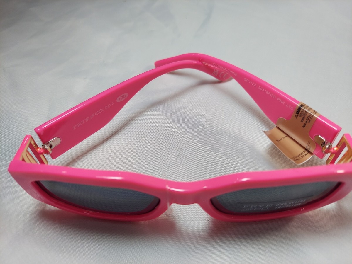 Frye & Co Hot Pink Translucent Chunky Square Sunglasses NEW Clear Oversized Acetate Square Gradient Sunglasses with Pink  main image 3