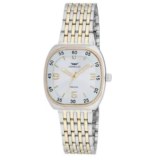 Gianello Genuine Diamond Dial Starlight Square Link Watch Carat Size 1/10